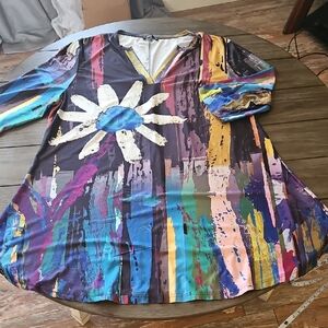 Lily Colorful Artistic Tunic Top